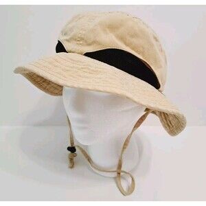 Duluth Trading Co Boonie Vented Bucket Hat Cap Khaki Size Large Safari Fishing
